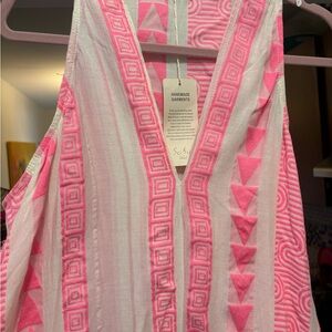 Safia Pink and White Patterned Dress